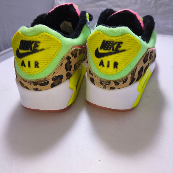 Nike Air Max 90 LX Illusion Green Leopard Print Womens CW3499-300 Size 6 - Picture 5 of 14